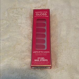 Dashing Diva Gloss Ultra Shine Gel Nail Strips - Vibrant Pink